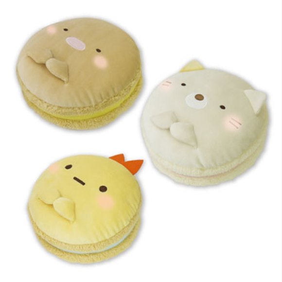 San-x Sumikko Gurashi Tonkatsu small macaron plush (Toreba) - Picture 3 of 3